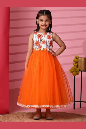 Toy Balloon Kids Girls Floral Fit & Flare Maxi Dress