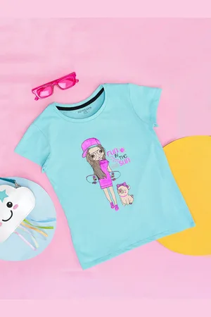 Pantaloons Girls Graphic Printed Cotton T-shirt