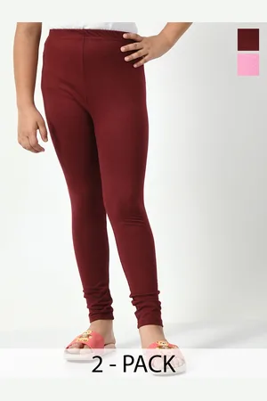 KAYU Girls Pack Of 2 Mid-Rise Ankle-Length Leggings