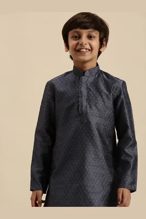 Sanwara Boys Navy Blue Kurta