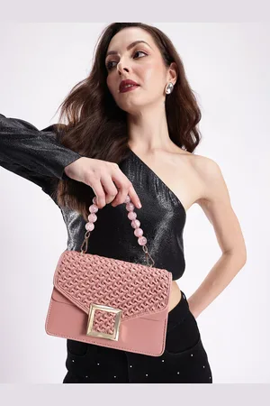 DressBerry Bubble Textured Structured Satchel