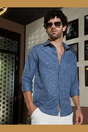 Campus Men Comfort Opaque Printed Casual Shirt