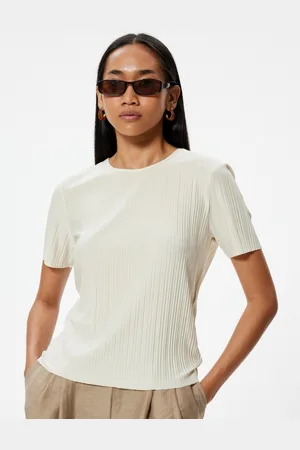 Koton Women Polo Collar Extended Sleeves Pockets T-shirt