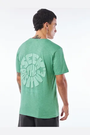 Bewakoof 1.0 Men Granite Green Peace Seeker Graphic Printed T-shirt
