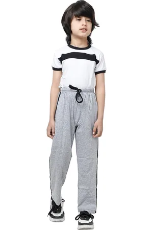 FRENCH KLEIDER Boys Striped Relaxed-Fit Pure Cotton Track Pants