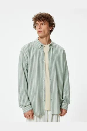 Koton Men Slim Fit Opaque Striped Casual Shirt