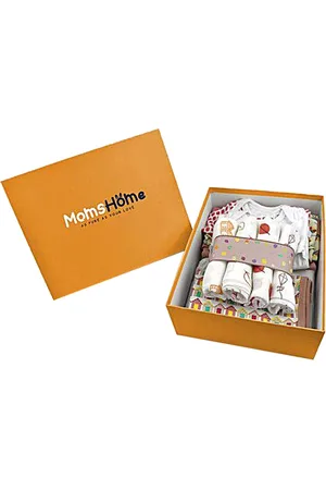 Moms Home Kids 18 Pieces Multicolored Organic Cotton Muslin Gift Set