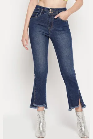 MADAME Women Cotton Regular Fit Cropped Jeans