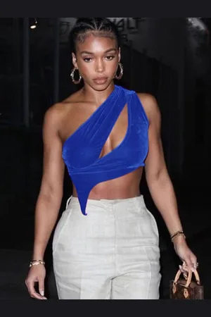 Stylecast One Shoulder Styled Back Crop Top
