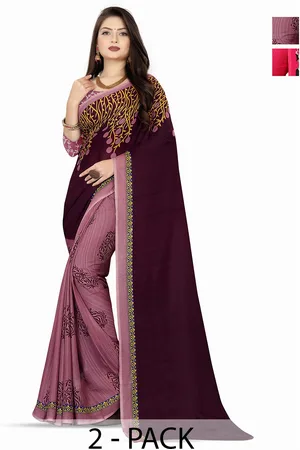 ANAND SAREES Floral Saree Pack of 2