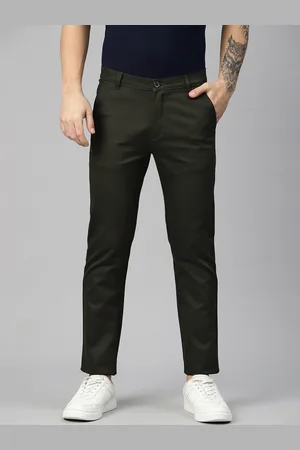 Rodamo Men Solid Slim Fit Mid-Rise Regular Trousers