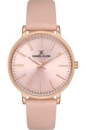 Daniel Klein Women Rose Gold-Toned Dial & Pink Leather Straps Analogue Watch DK 1 13046-5
