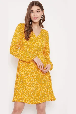 Berrylush Floral Print Bishop Sleeve Dress