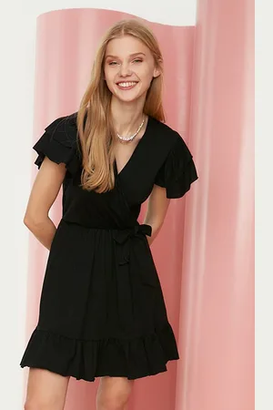 Trendyol Women Black A-Line Dress