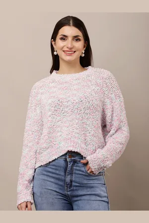 NoBarr Women Round Neck Crop Pullover