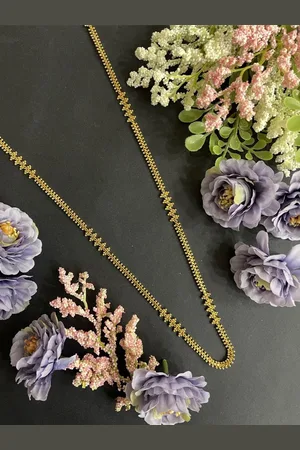 Digital Dress Room Brass Gold-Plated Minimal Mohini Chain Necklace