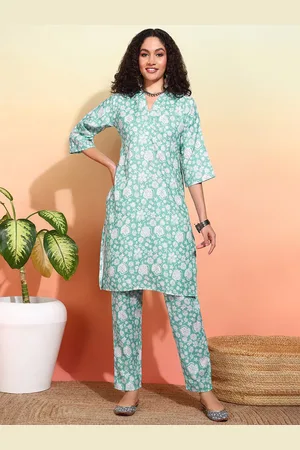 DIVASTRI Women Floral Printed Regular Kurta with Trousers