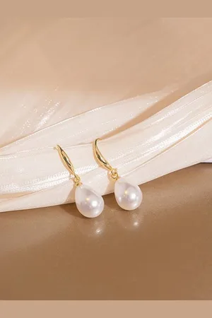 EL REGALO Alloy Beaded Contemporary Drop Earrings