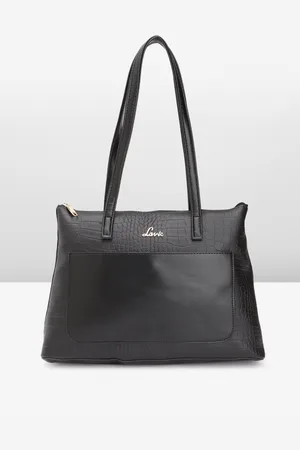 LAVIE Croc Textured Structured Shoulder Bag