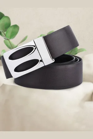 Winsome Deal Men Push Pin Closure Textured Formal Belt