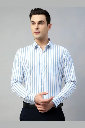 HANCOCK Men Slim Fit Opaque Striped Formal Shirt