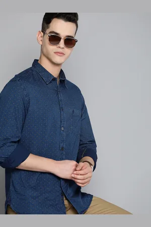 Indian Terrain Pure Cotton Slim Fit Floral Printed Casual Shirt