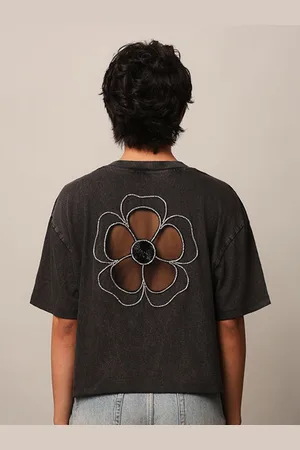 ONLY Women Solid Round Neck Cotton Oversized T-shirt