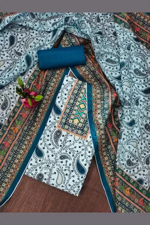 Ishin Floral Printed Unstitched Dress Material
