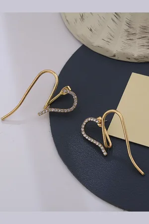 Krelin Heart Shaped Drop Earrings