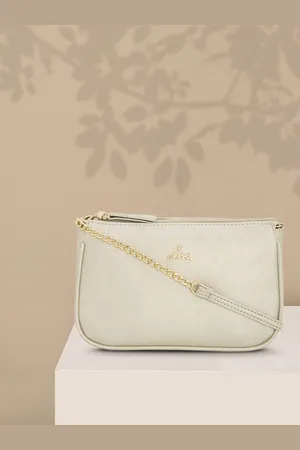 LAVIE Rigel Csb Horizontal Silver-Toned Solid Sling Bag