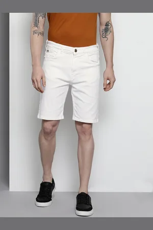 The Indian Garage Co Men White Slim Fit Regular Shorts