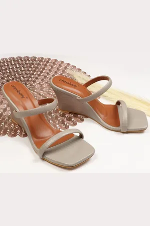 DressBerry Women Solid Open Back Wedge Sandals