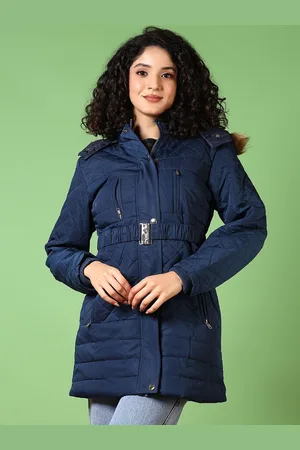 V-Mart Women Hooded Solid Cotton Casual Parka Jacket