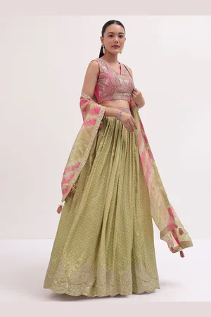 KALKI Fashion Embroidered Beads and Stones Ready to Wear Lehenga & Blouse With Dupatta