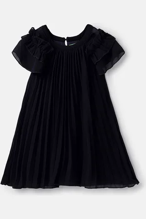 Benetton Regular Fit Round Neck A-Line Dress