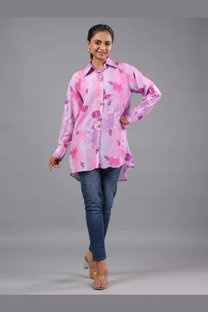 Amchoor Women Floral Printed Shirt Style Top