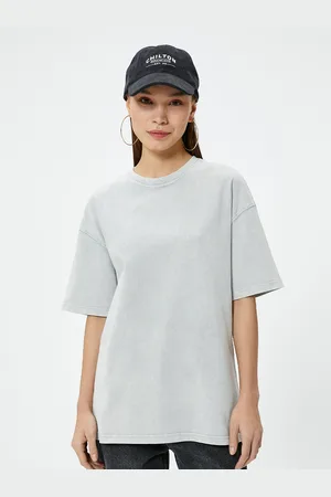 Koton Women High Neck Pockets T-shirt