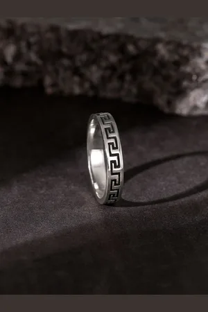 GIVA 925 Silver Oxidised Mystique Ring For Him
