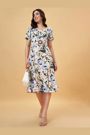 Pantaloons Floral Print A-Line Dress