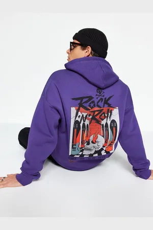 Trendyol Men Graphic Printed Hooded Sweatshirt