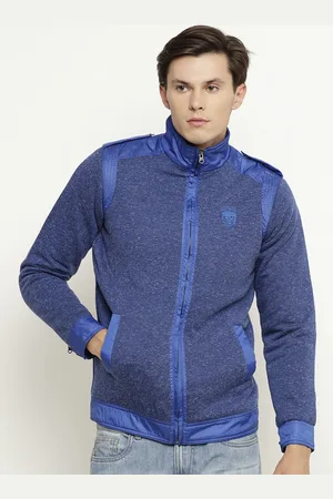Duke Men Blue Solid Jacket