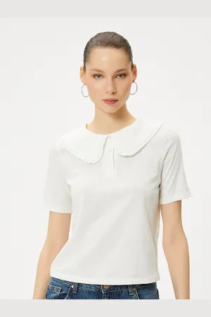 Koton Women Raw Edge T-shirt