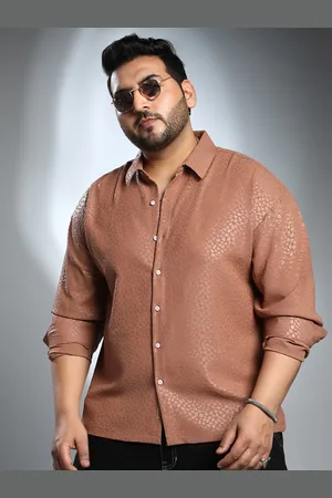 Instafab Size Men Comfort Textured Casual Shirt