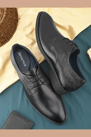 Invictus Men Textured Formal Derby Shoes
