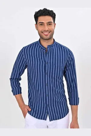 Indian Terrain Men Chiseled Skinny Fit Opaque Striped Casual Shirt