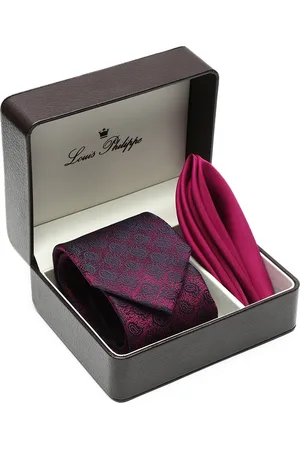 Louis Philippe Men Woven Design Accessory Gift Set