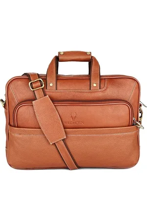 WildHorn Men Tan Leather Laptop Bag