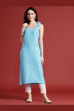 Anouk Tie-ups Design Striped Kurta