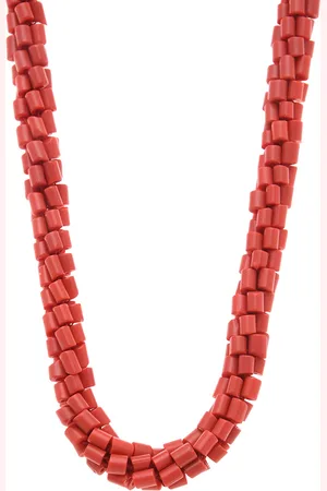 Bamboo Tree Jewels Red Handcrafted Necklace