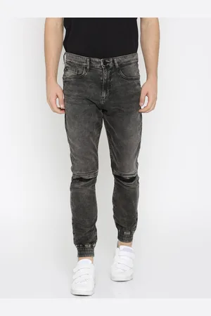 LocoMotive Men Grey Slim Fit Mid-Rise Clean Look Stretchable Jeans